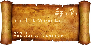 Szilák Veronika névjegykártya